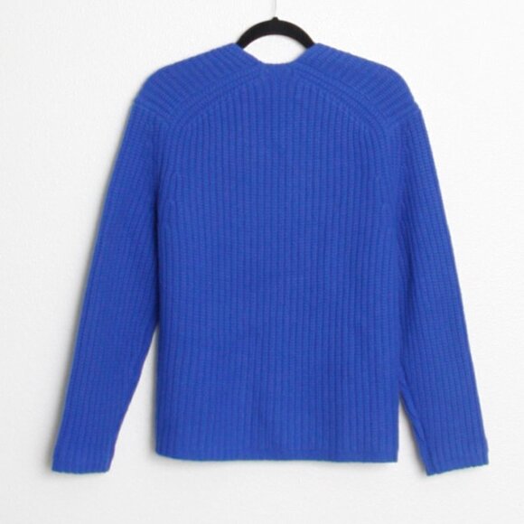 Tory Burch Sport Chunky Knit Merino Wool Sweater Blue XS - Picture 5 of 6